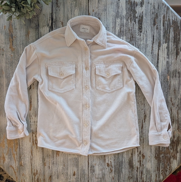 Wilfred Free Free Terry Fleece Shirt Jacket Cream Women's XS - Picture 3 of 7